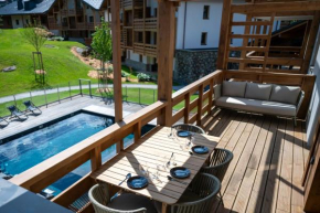 Exclusive accommodation terrace, parking and pool